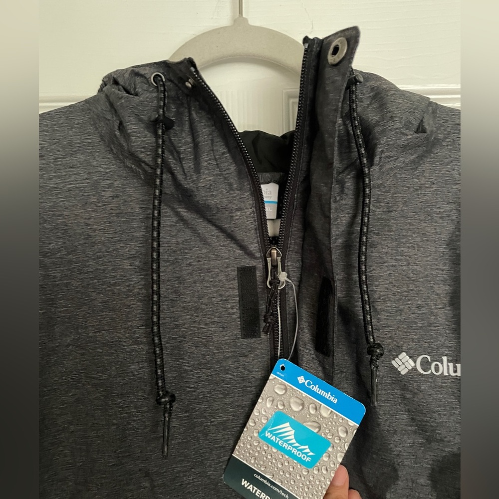 Columbia Men’s Watertight Rain Jacket Black Heather Sz XL NWT - Picture 11 of 14